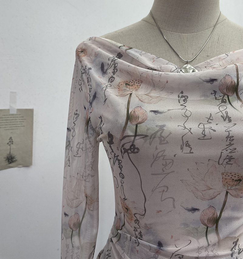 Flirty Asymmetrical Gathered Long Sleeve Top