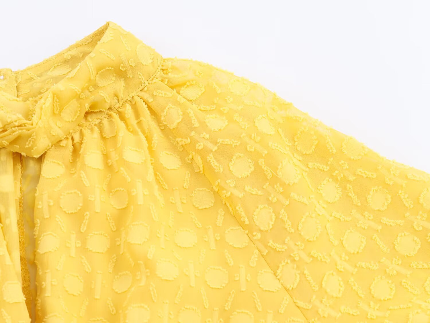 Polyester Mock Neck Flared Dress