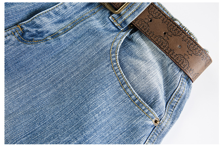 Multi-Pocket Loose Straight Leg Wide Leg Washed Cargo Denim Pants