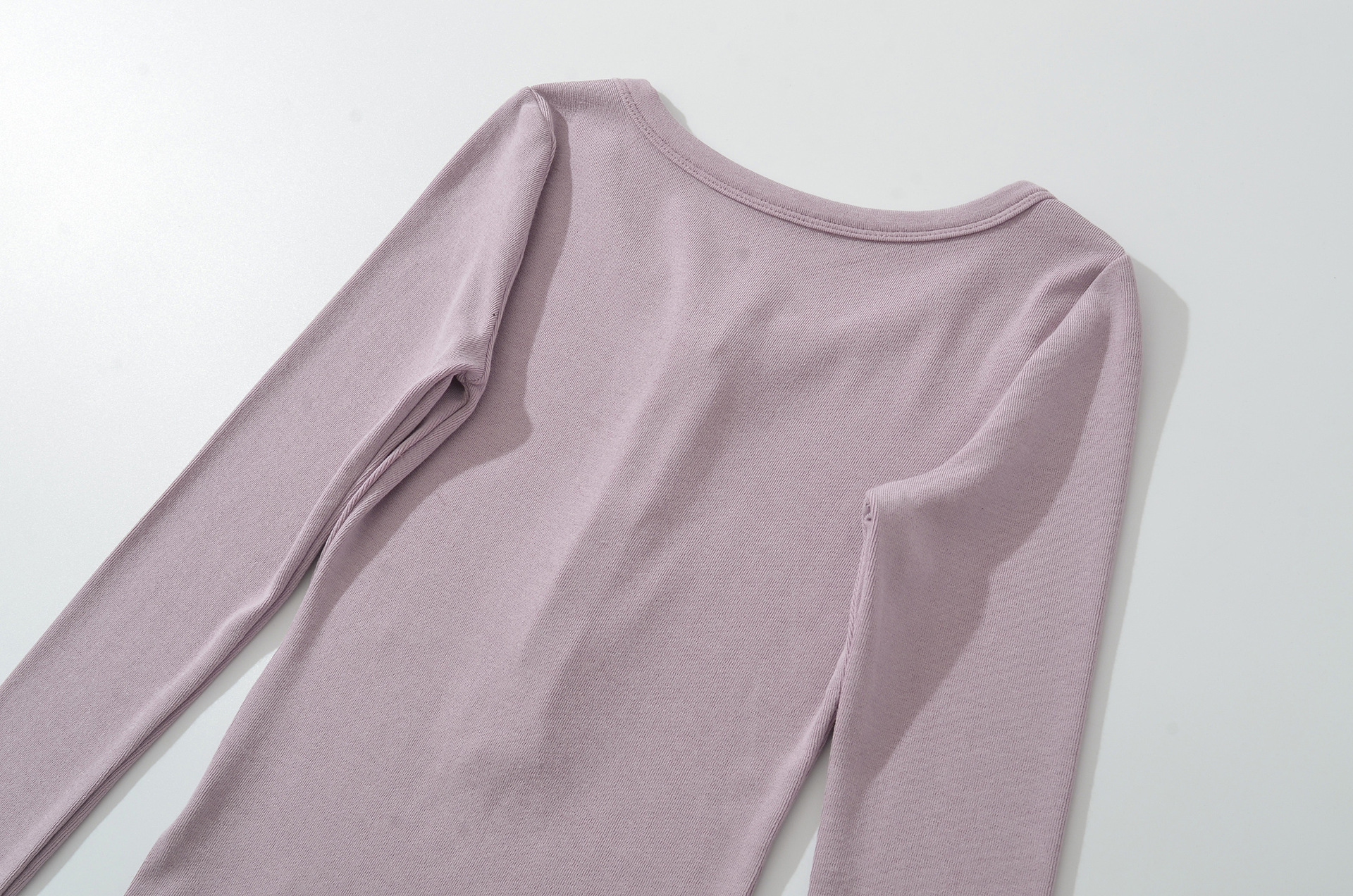 Full Sleeve Slim Fit Solid Color T-Shirt