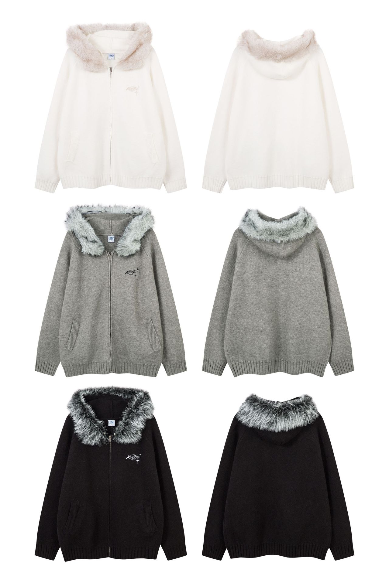 Acrylic Jacquard Long Sleeve Loose Fit Cardigan