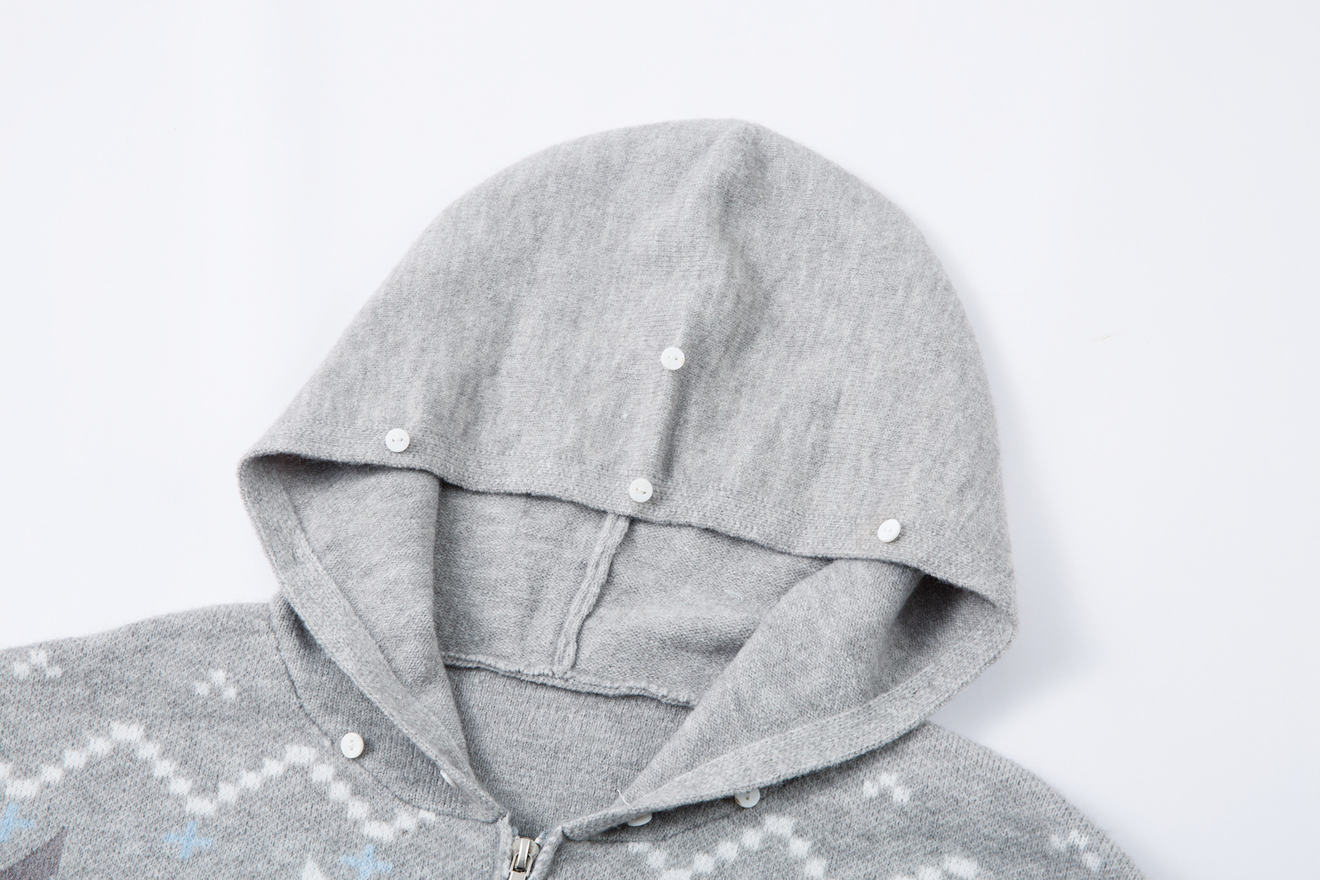 American Retro Geometric Loose Fit Long Sleeve Hoodie