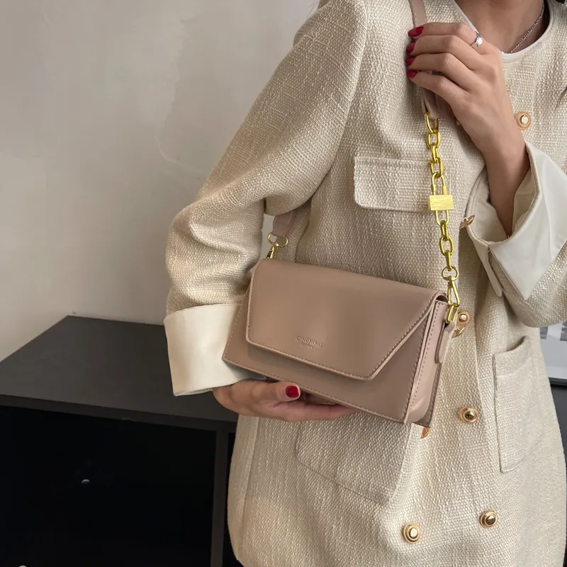 Ladies Olive PU Mini Satchel