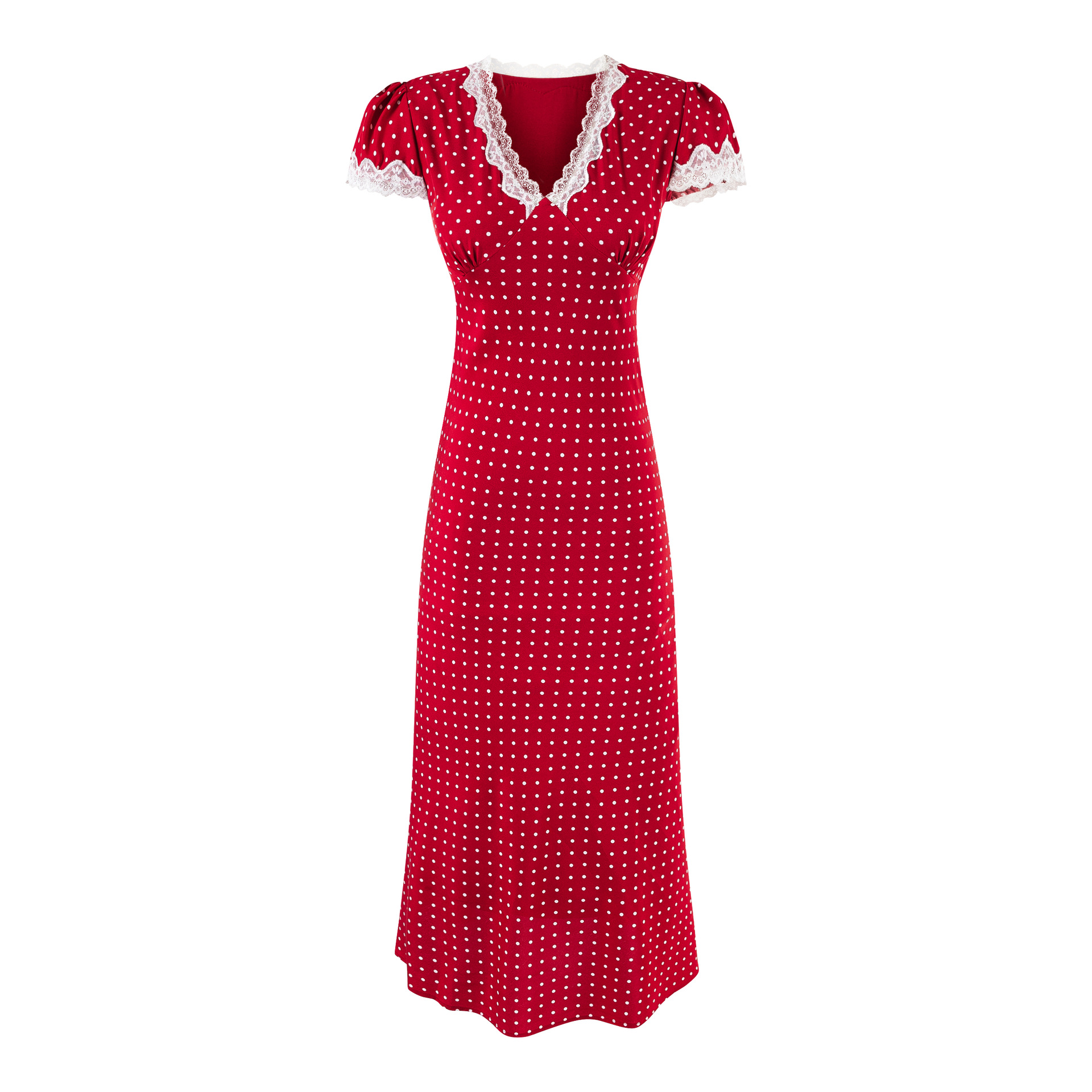 V-Neck Lace Dress