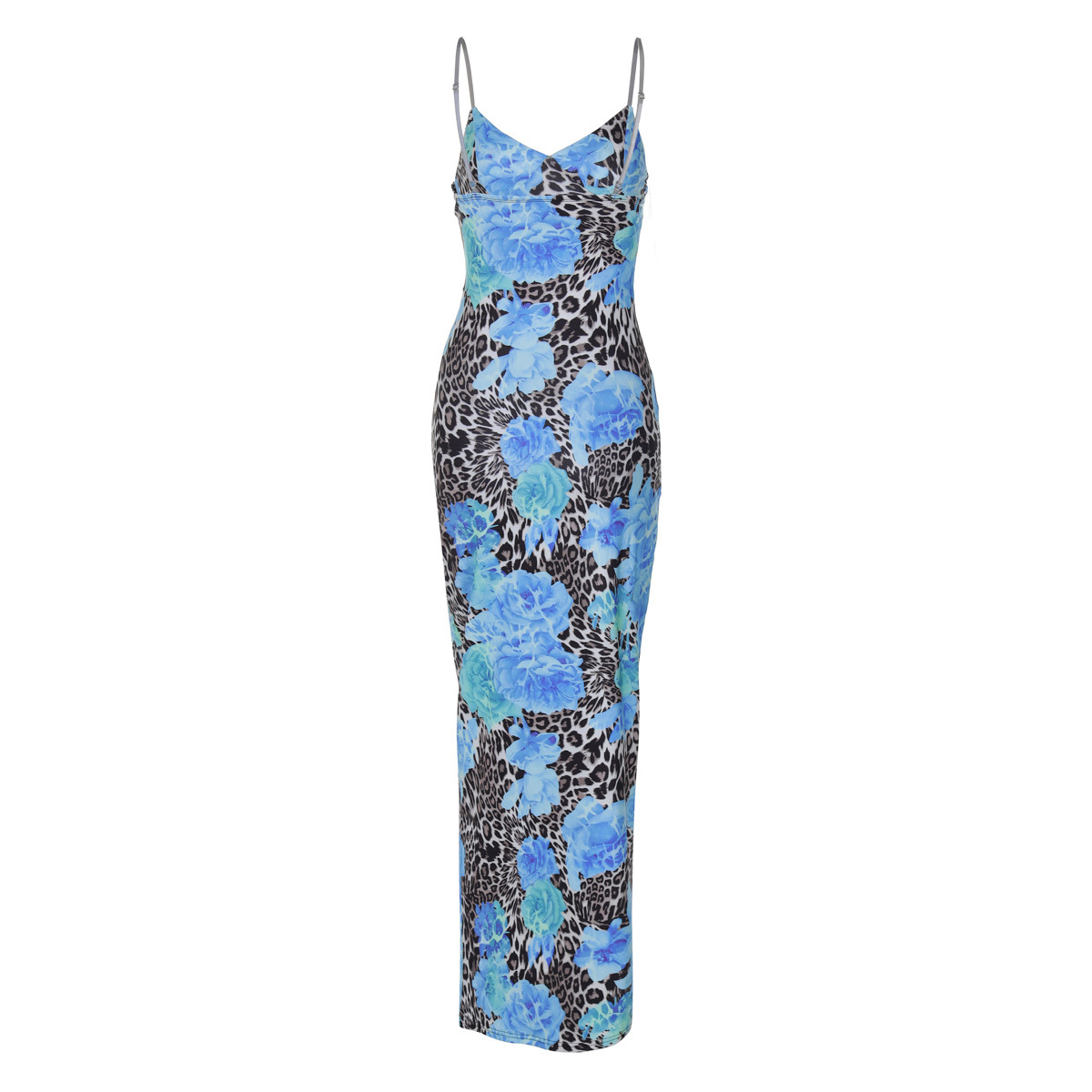 Women's Long Dress Street Style Temperament Fitted Printed Design Strapless Dress