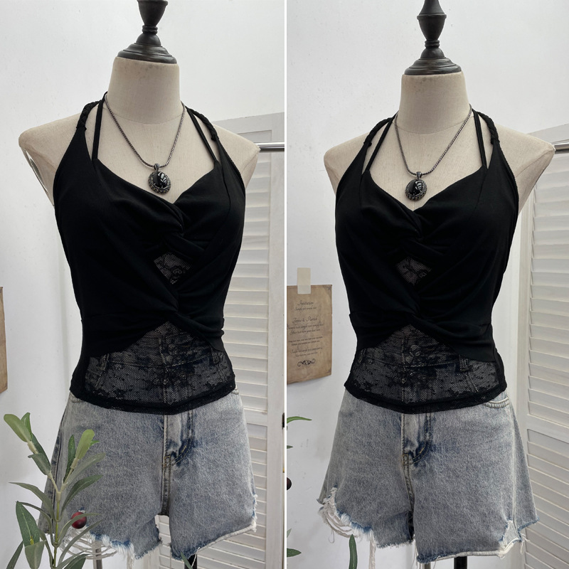 Solid Color Sexy Asymmetric Wrap Top