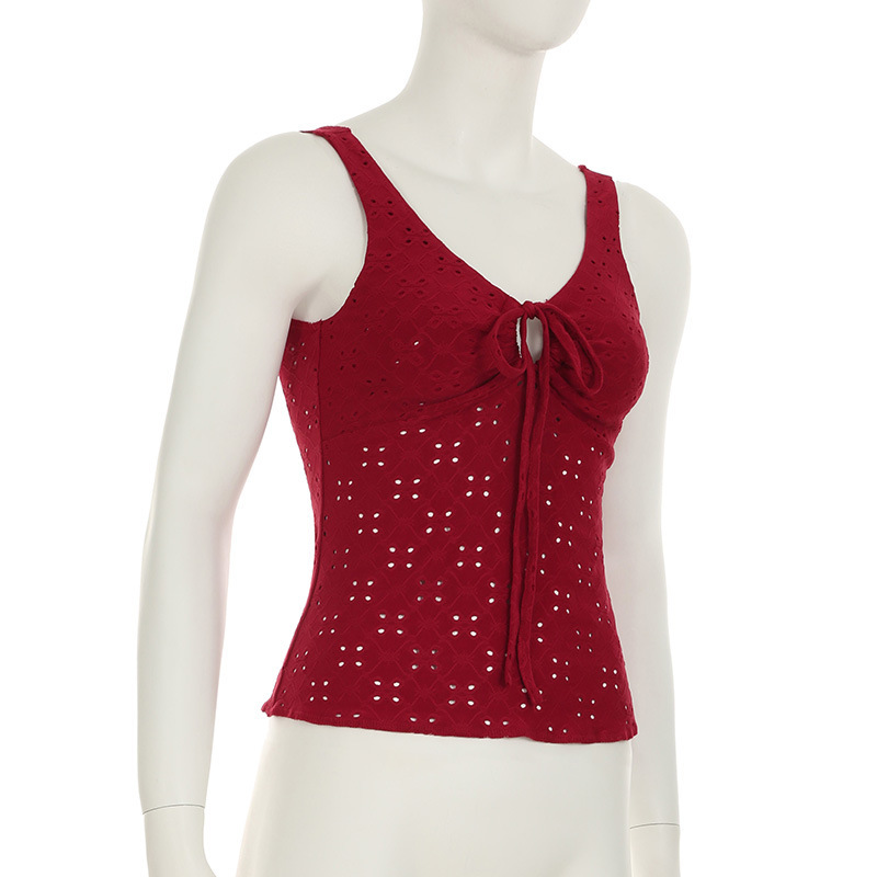 Strapless Polyester Tie-Front Vest