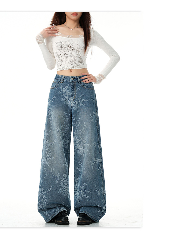 High-Waisted Straight Leg Jeans for Women Lightweight Summer Style with Flowy Fit