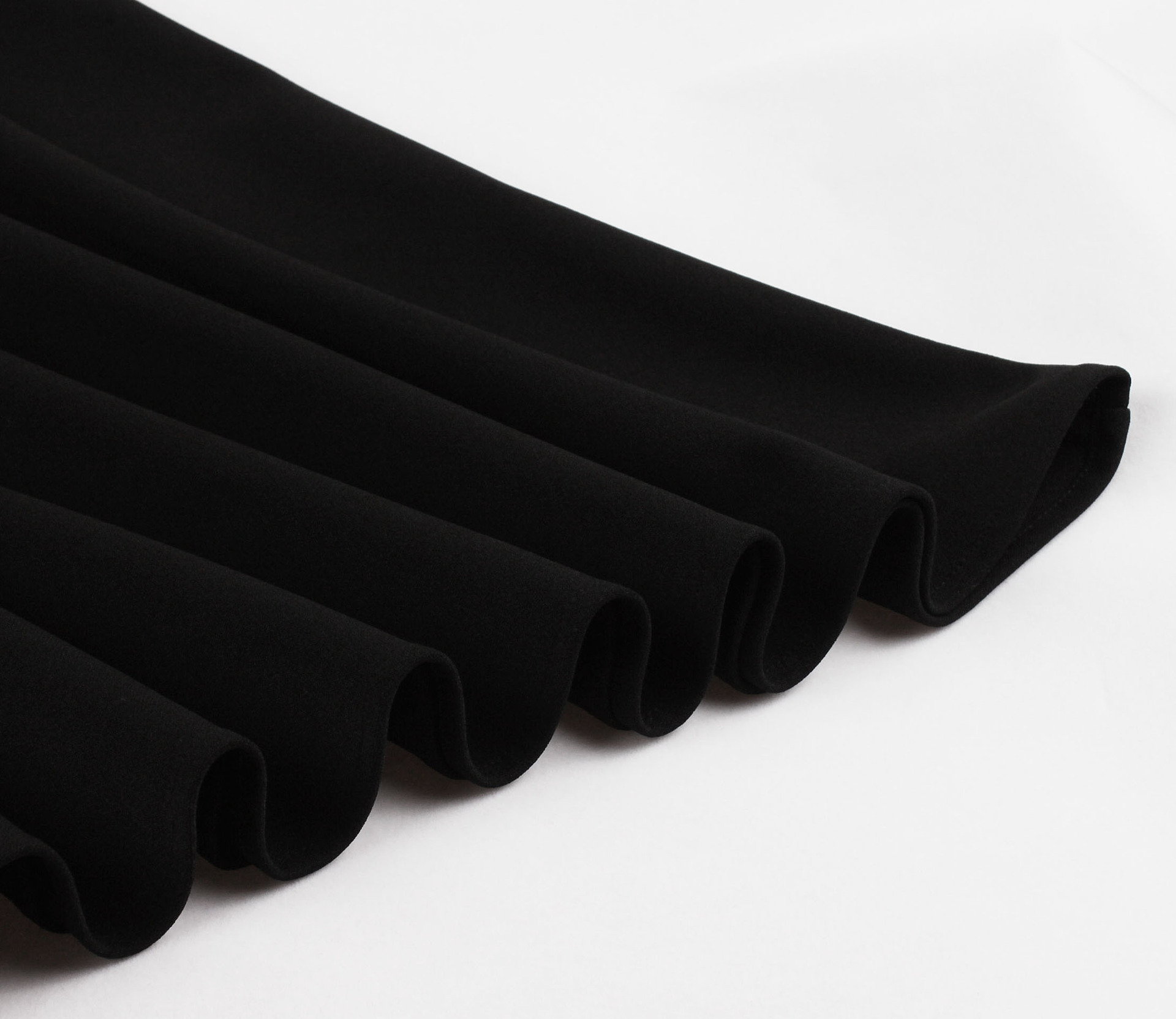 High Waist Contrast Panel Midi Dress Turn-Down Collar