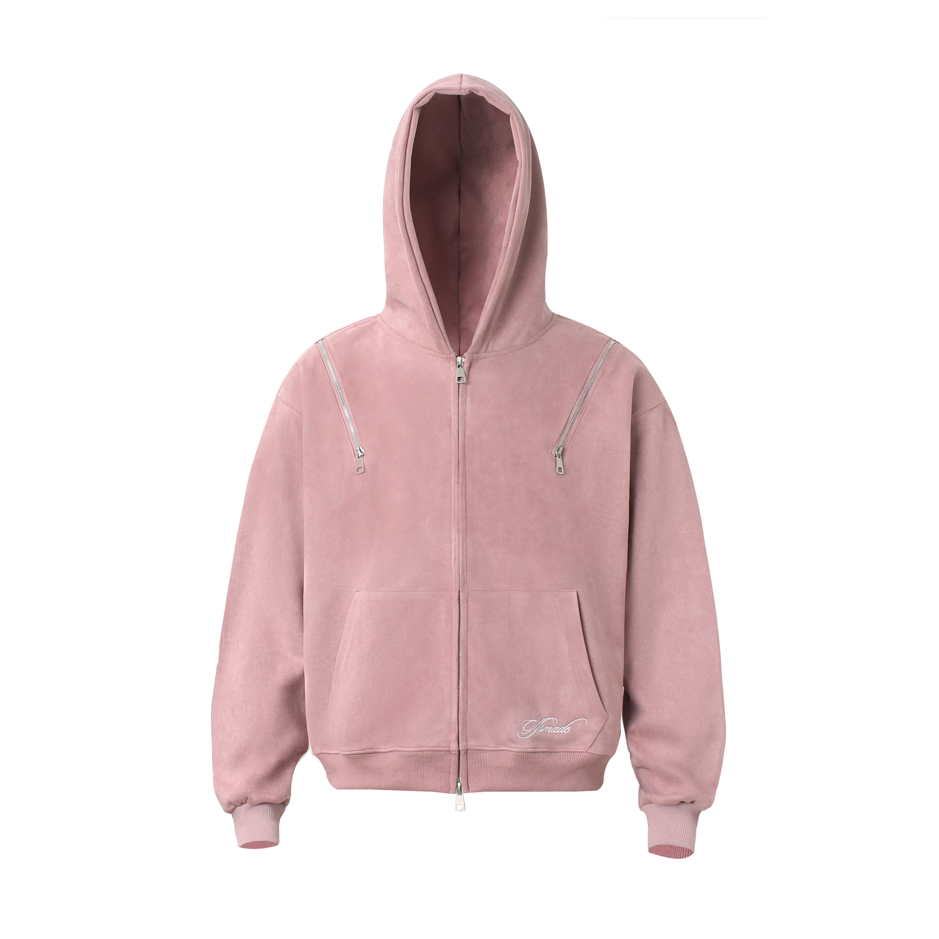 Men Boxy Retro Zip Hood Sweater