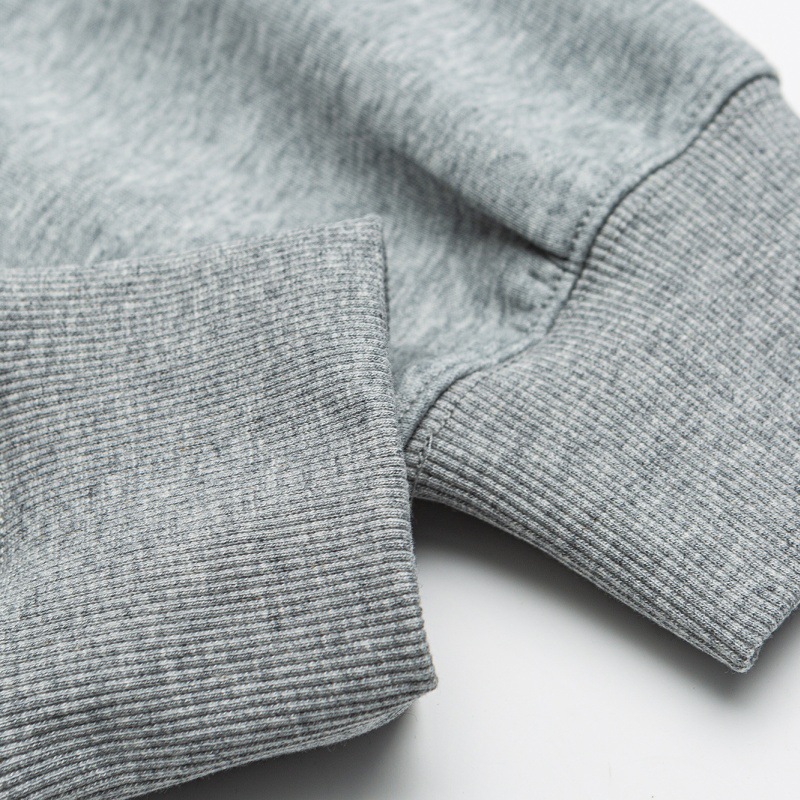 Cotton Blend Oversized Crew Alphabet Hoodie Long Sleeve