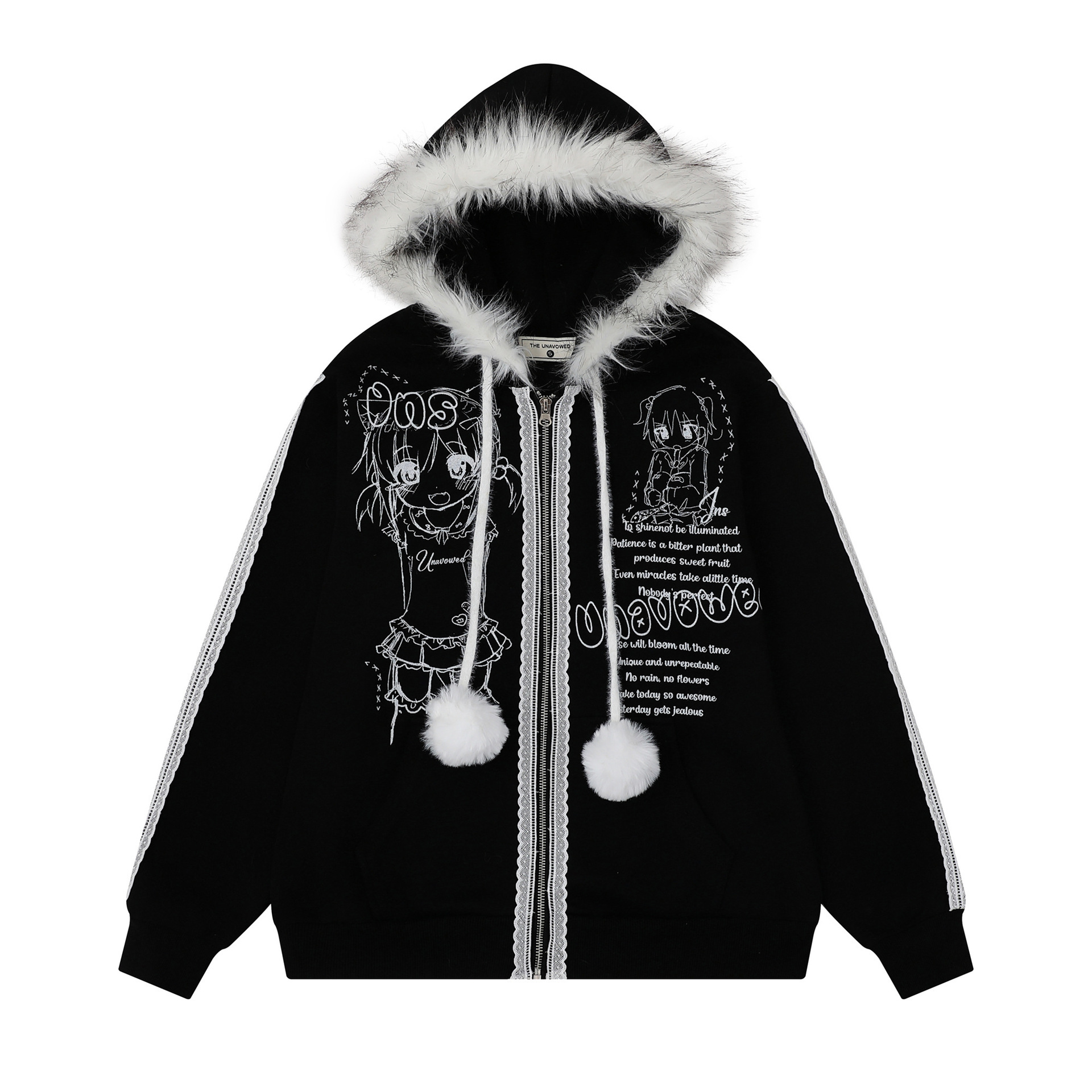 American Vintage Graphic Oversized Long Sleeve Hoodie