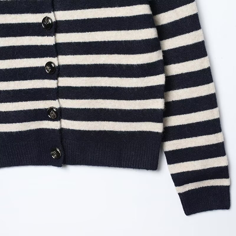 Loose Fit Stripe Long Sleeve Sweater