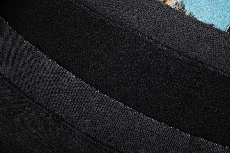 Ripped Hooded Sweatshirt with Fleece Lining