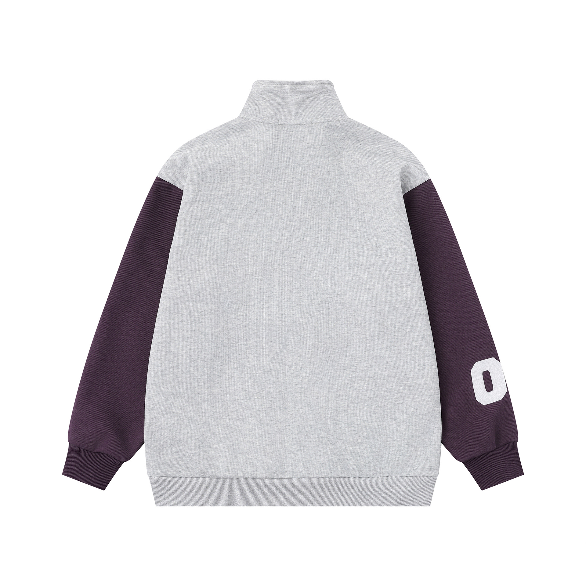 Unisex Cotton Contrast Mandarin Sweatshirt