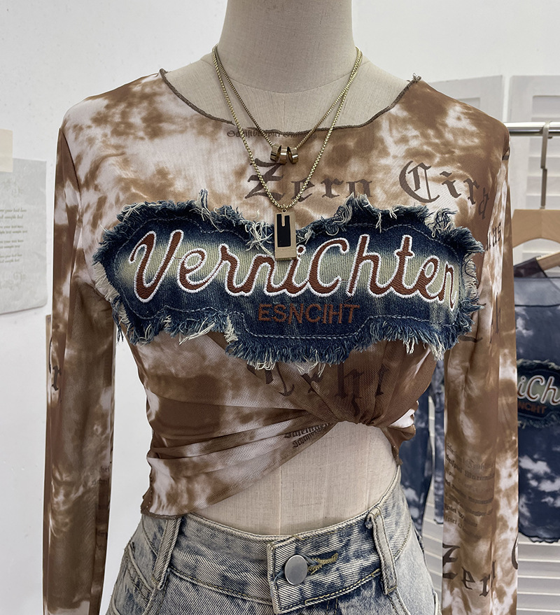 Long Sleeve Cover Up Short T-Shirt