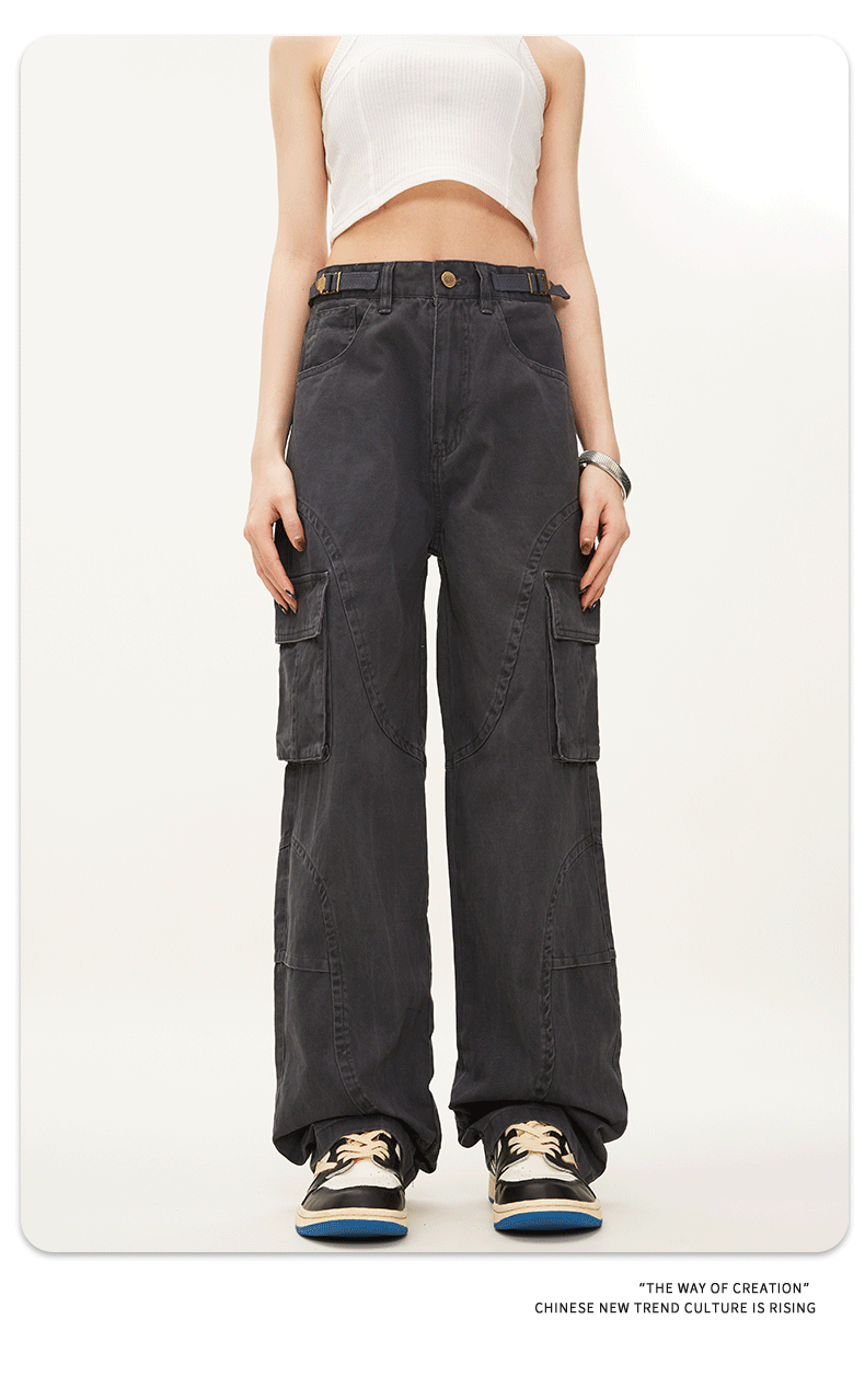 Unstructured Relaxed Fit Cotton Cargo Pants