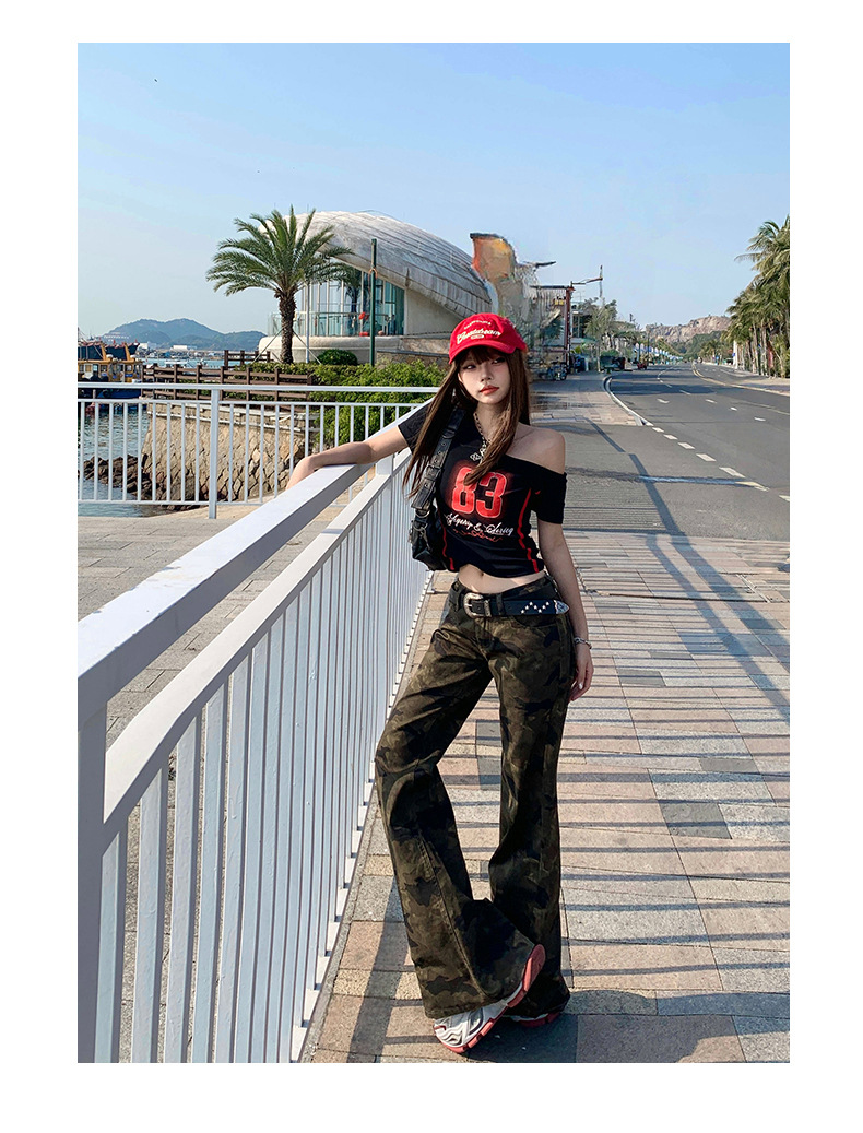 Women's Flare Jeans Chic Punk Slimming Floor-Length Pants