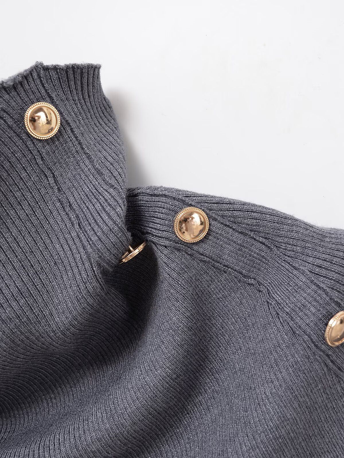 Turtleneck Cardigan and Full Sleeve Sweater Ensemble