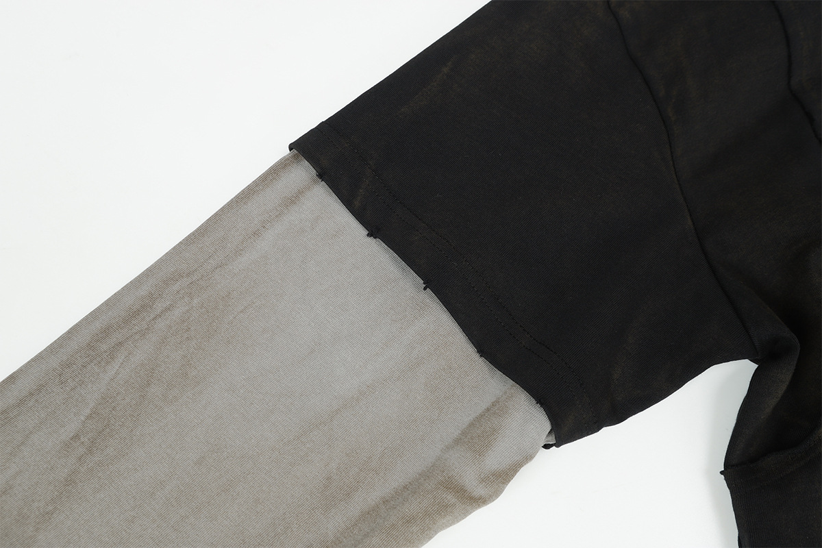 Wash and make two fake color blocked hoodies for men
