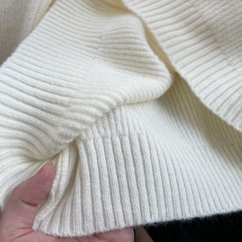 Ladies Fall Mock Collar Cardigan