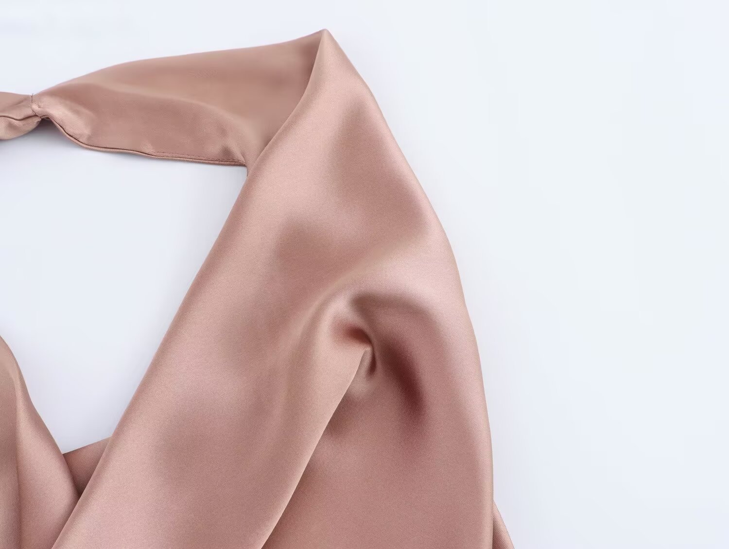 Women's Clothing Backless Satin Feel Midi Dress