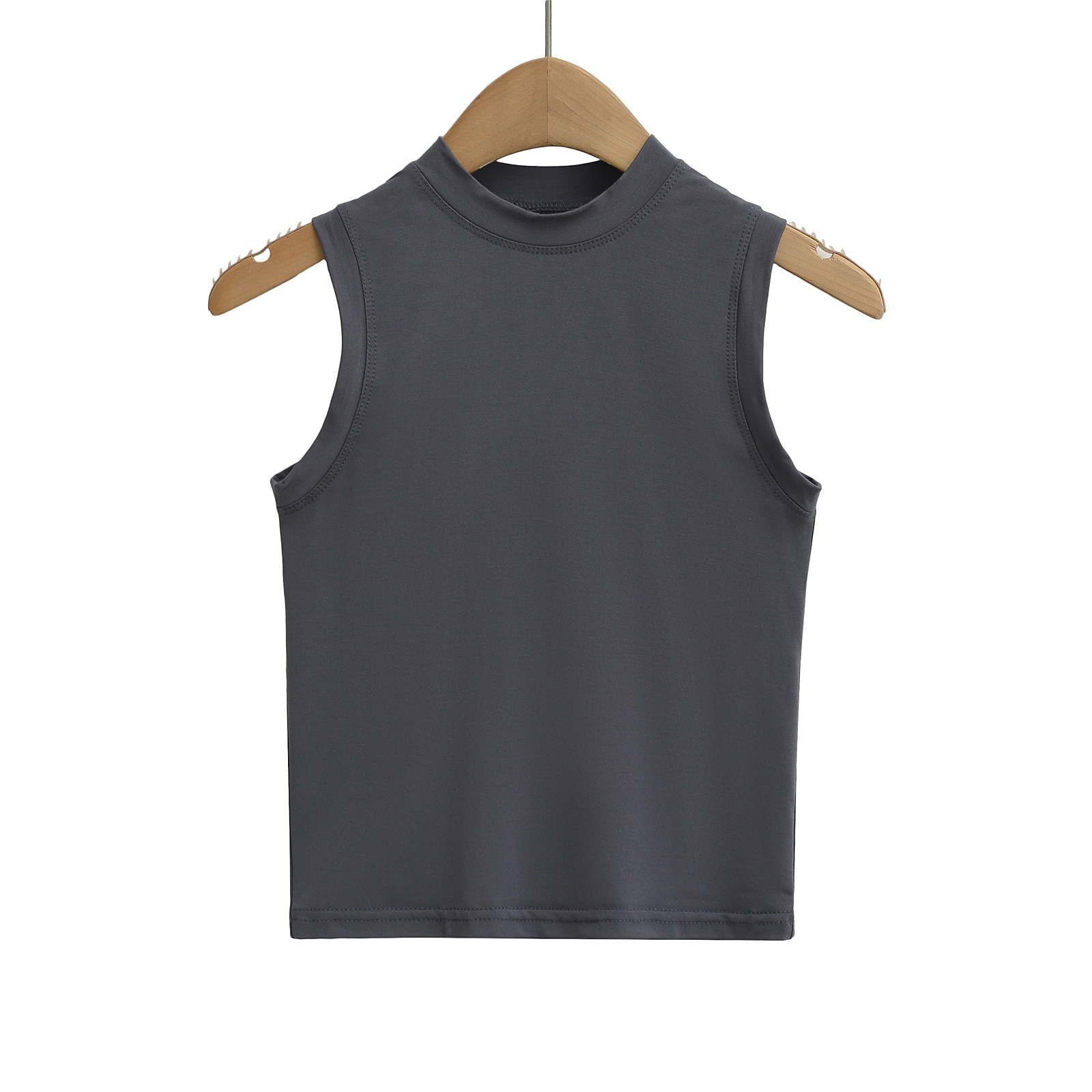 Elastic Fitted Body-Shaping Camisole with Round Neck and Sleeveless Design