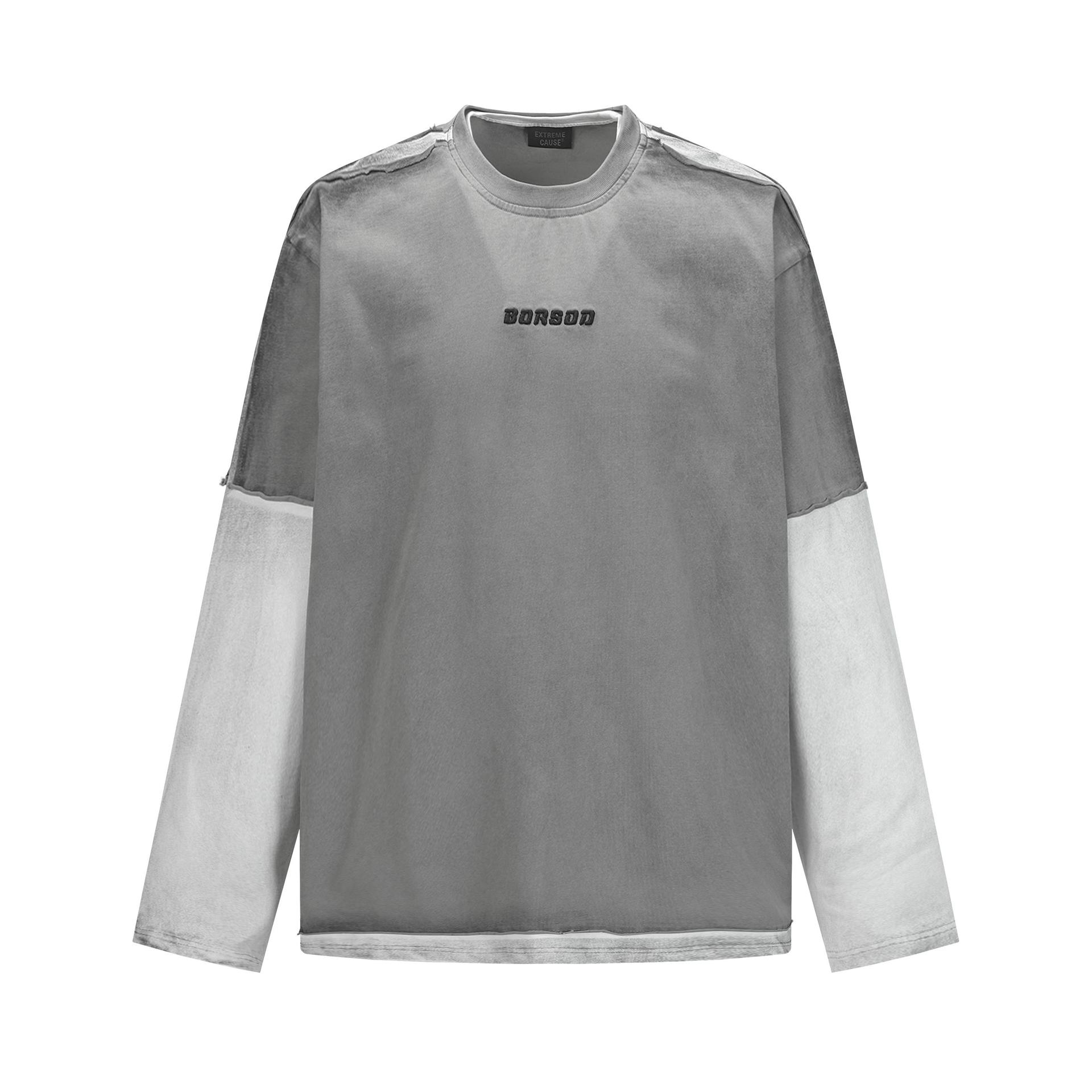 Relaxed Distressed Cotton Long Sleeve Hoodie 2-Pack