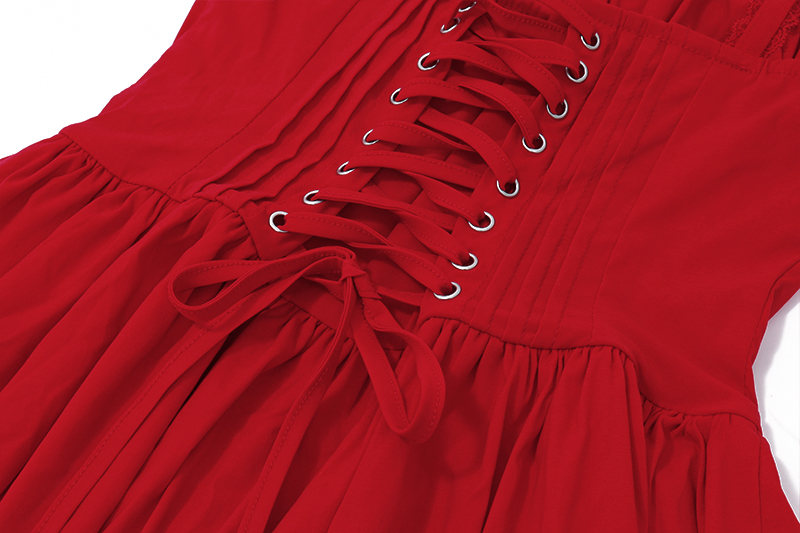 Strapless Dress Women Summer Atmosphere Slimming Red Date Short Dress