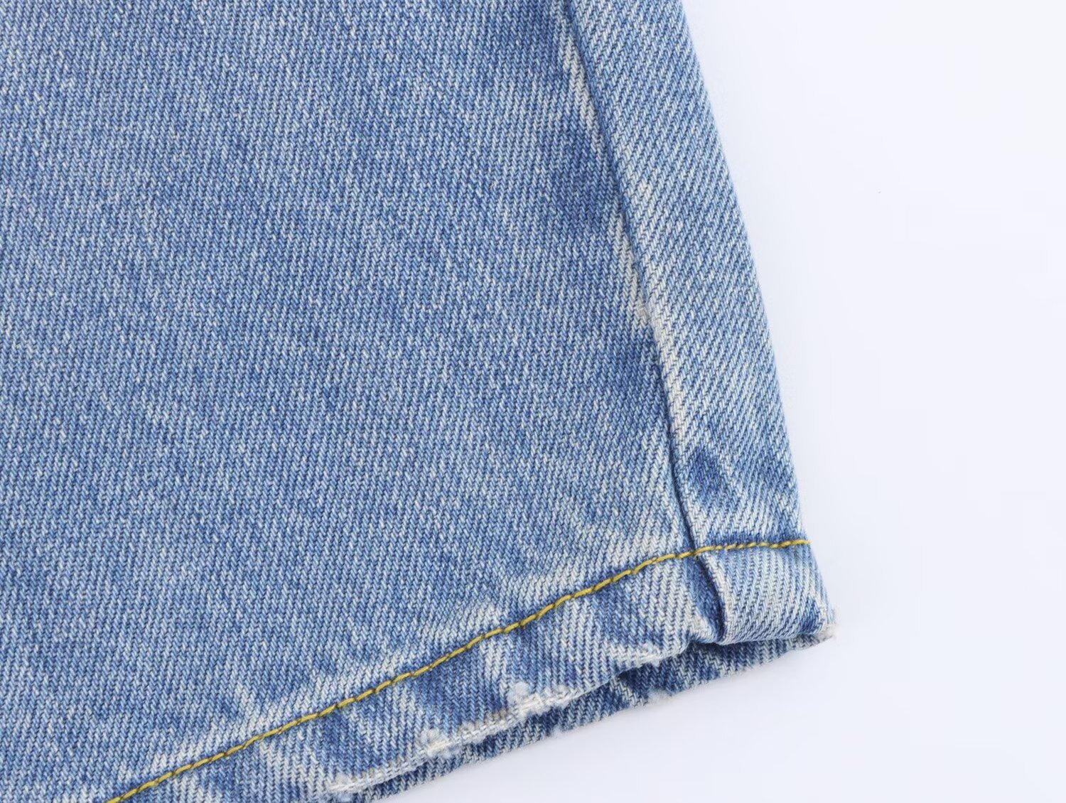 Casual versatile belt made of vintage denim and radish pants for women