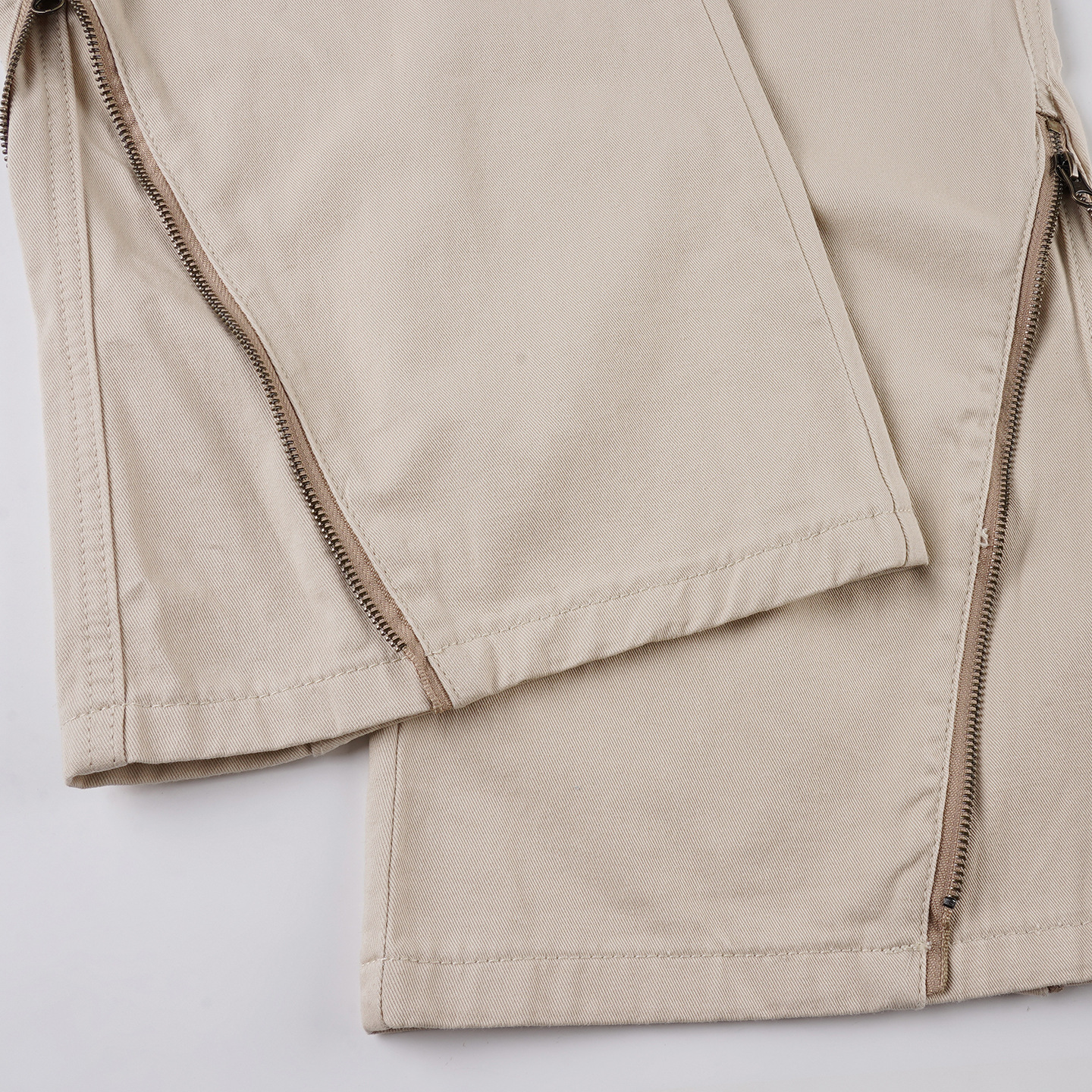 Retro zipper workwear casual wide leg slimming high waisted jeans
