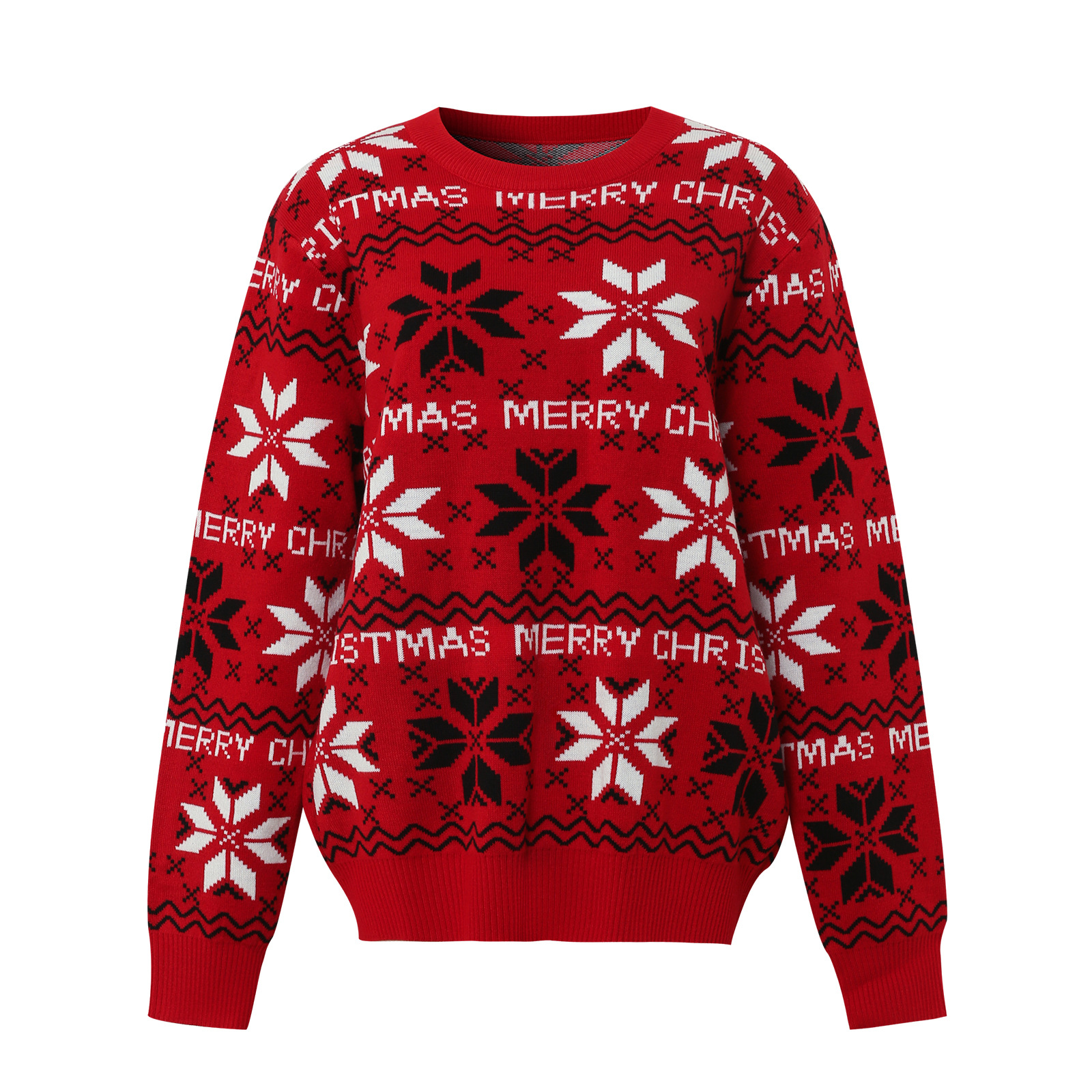 Scarlet Holiday Print Acrylic Sweater