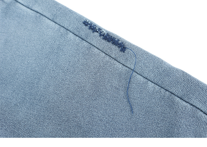 Men's Faded Plain Stitched Cotton Sweatshirt