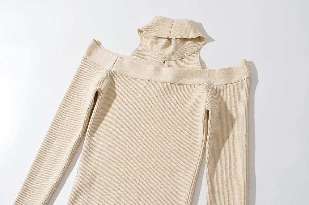 Blush Spandex Upper Arm Cutout Wrap Sweater