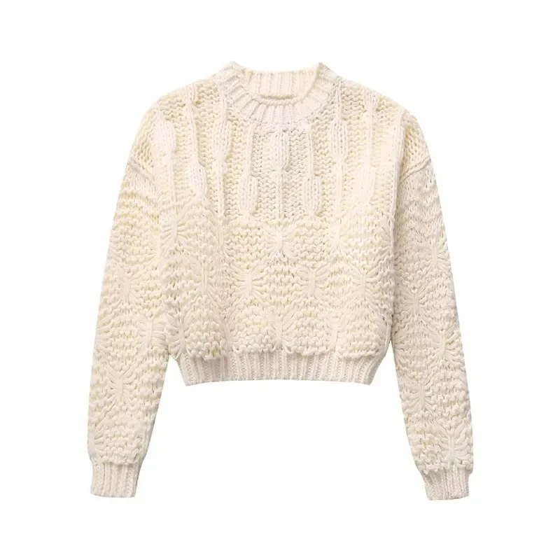 Polyester Ladies Crew Mini Sweater Fall