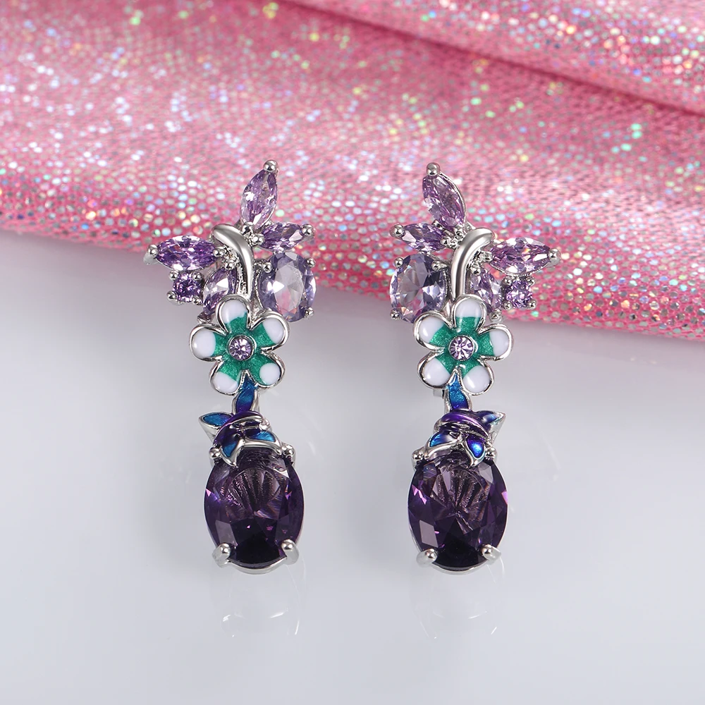 Flower earrings, popular butterfly earrings for women