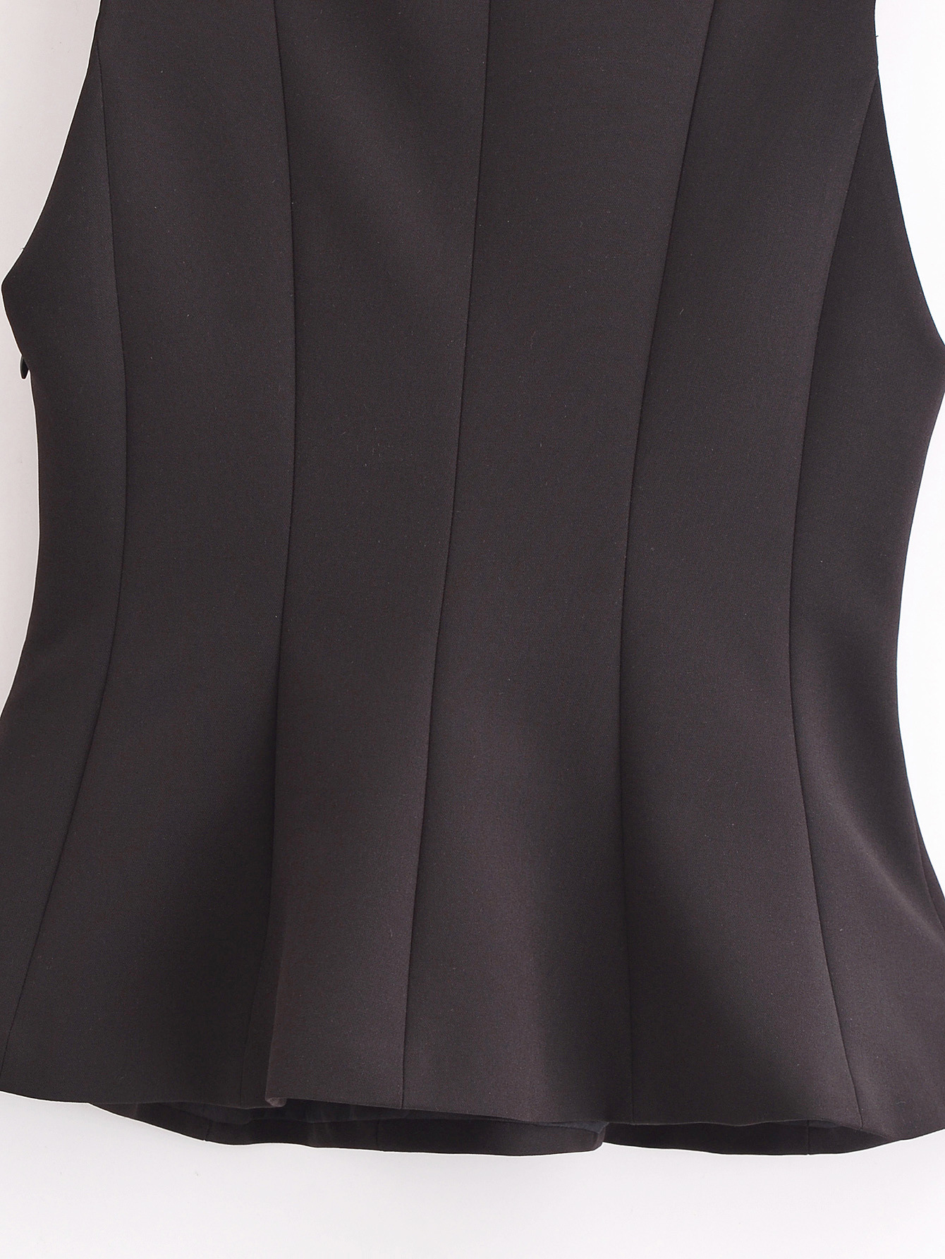 Sleeveless Solid Contemporary Flared Hem Tie Top