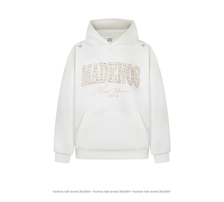 Streetwear Unisex Oversized Letter Print Cotton Hoodie