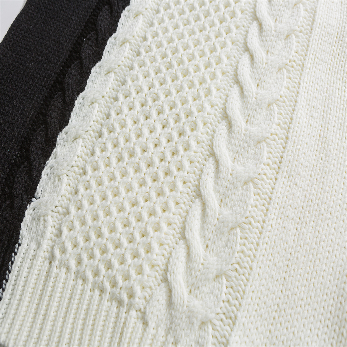 Japanese Workwear Contrast Block Oversized Sweater