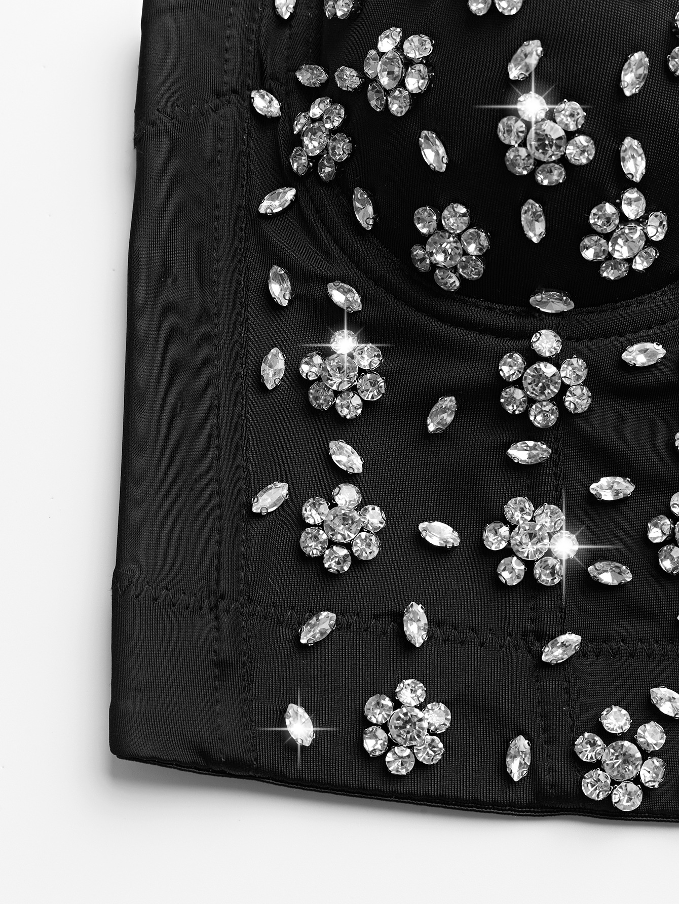 Worn Outside Dress Camisole Beaded and Sequined Fitted Sexy Push-Up Bralette