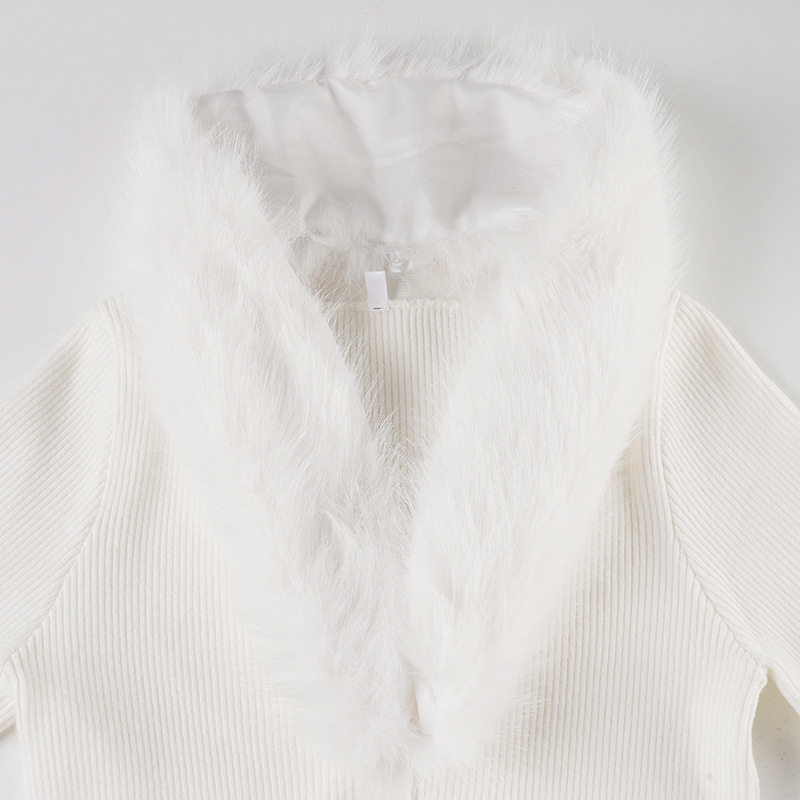 Polished Cropped Cardigan With Trimmed Neckline