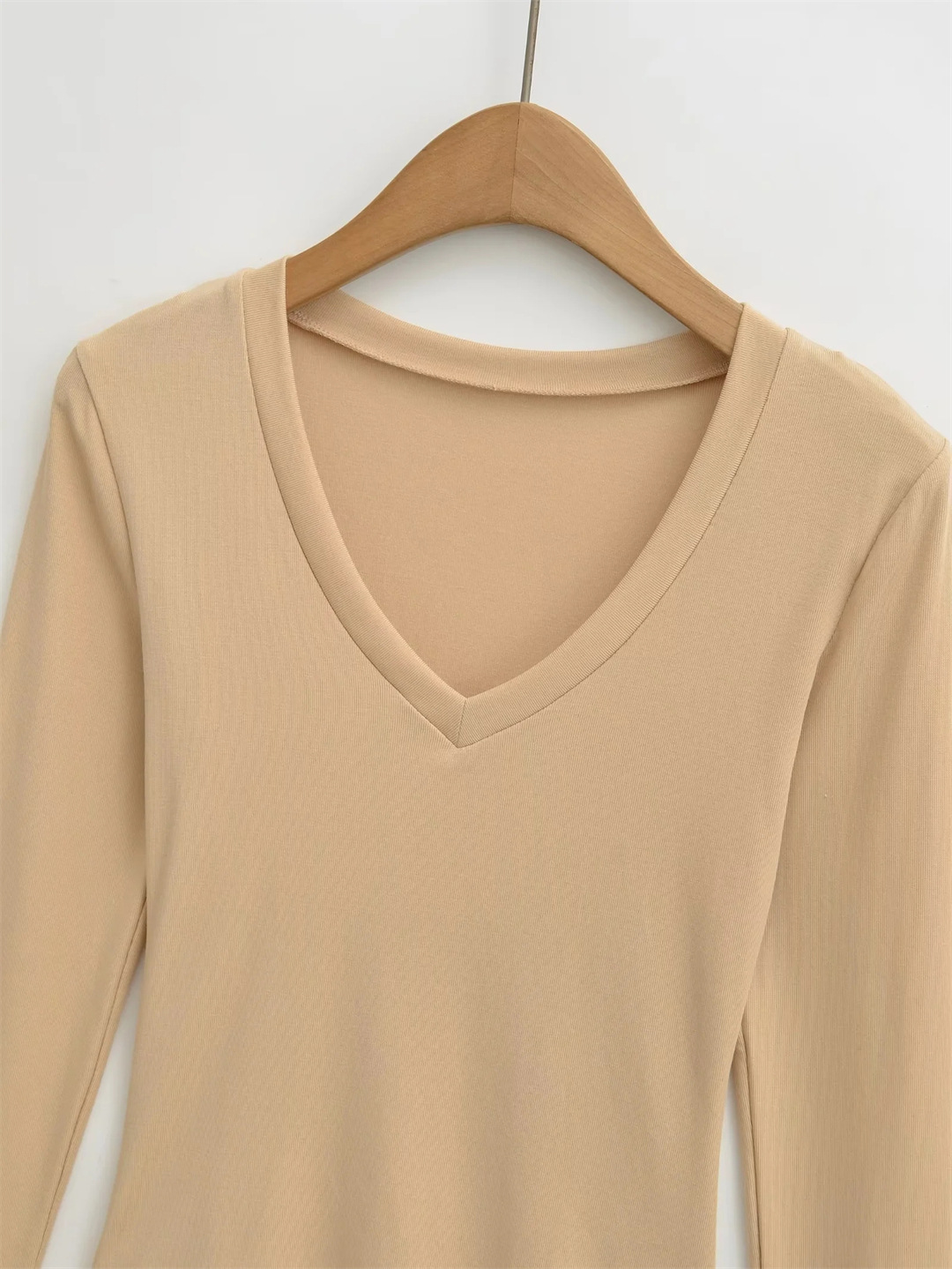Plain Slim Fit Low Cut Wrist-Length Body Suit