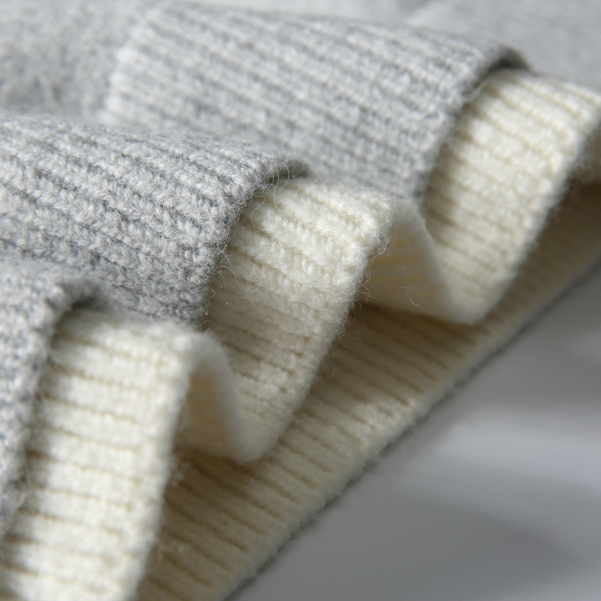 Premium Faux Layered Partial Zip Hood Sweater
