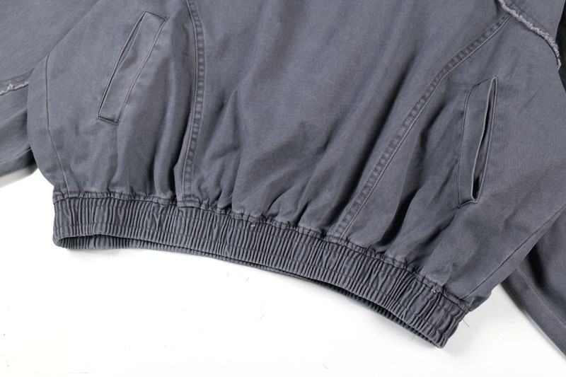 Vintage Distressed Cotton Patchwork Cropped Hooded Utility Jacket