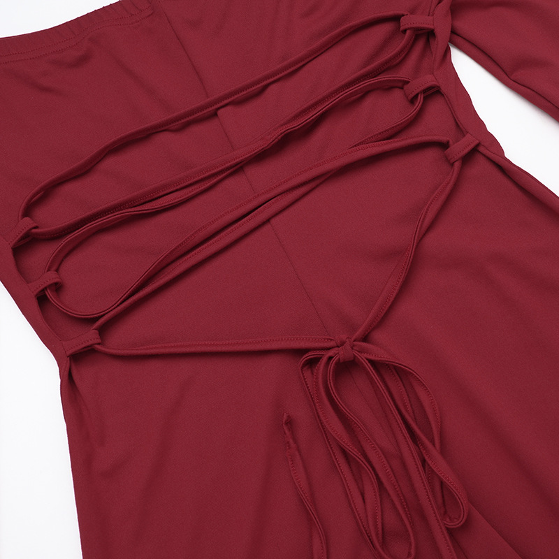 Asymmetric Bodycon High Waist Dress