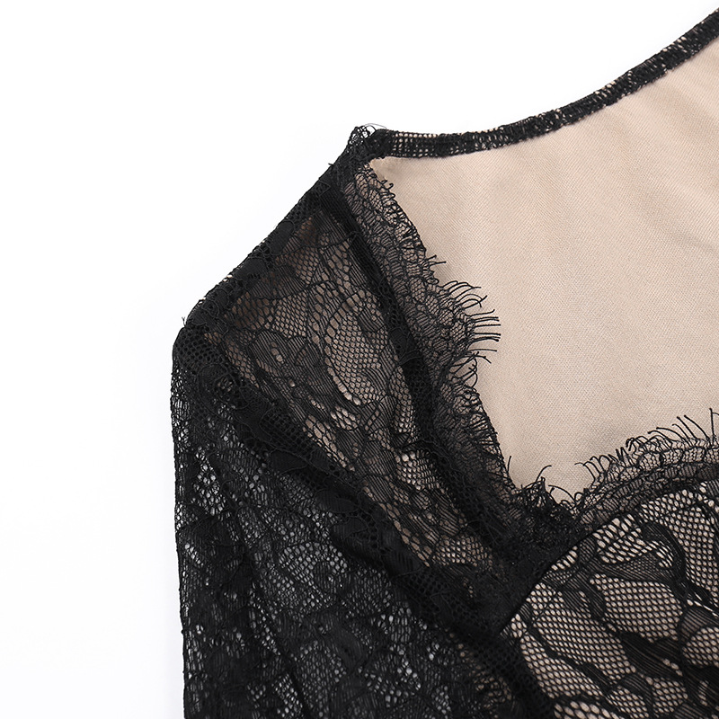 U-Neck Pencil Polyester Dress