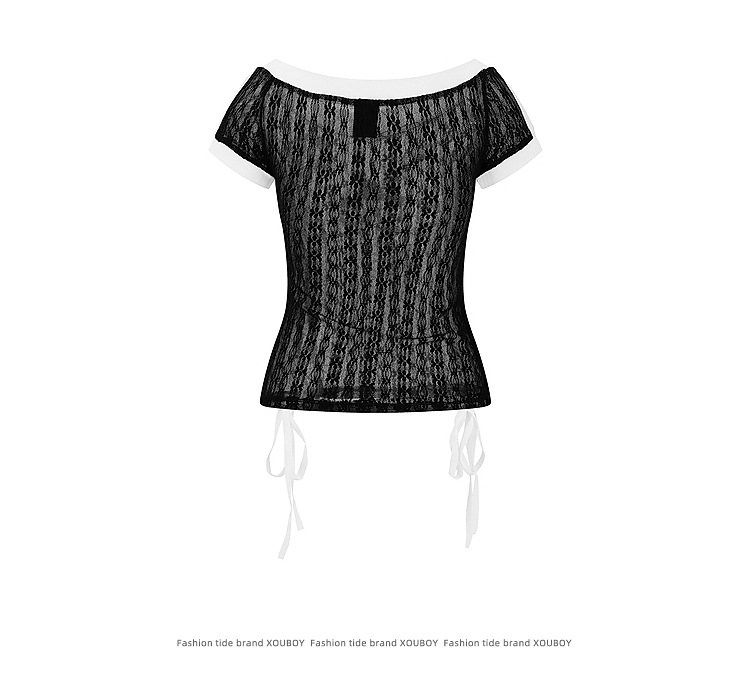 V-neck Slightly T-shirt for Women Short Sleeve Slim Fit