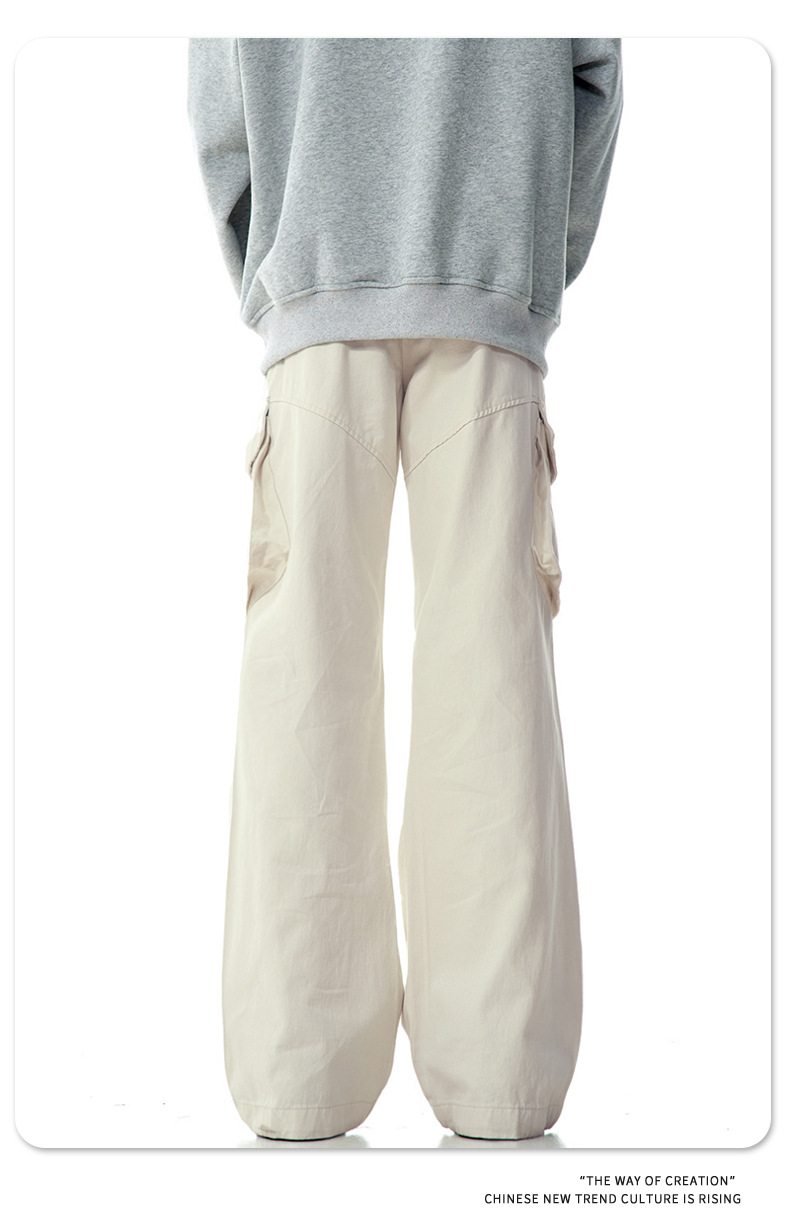 Work Pants for Men and Women Loose Straight Leg Casual Long Trousers