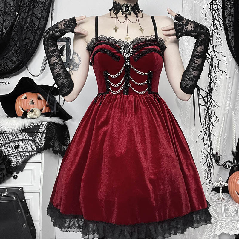 Dark Solid Private Lady Sleeveless Dress
