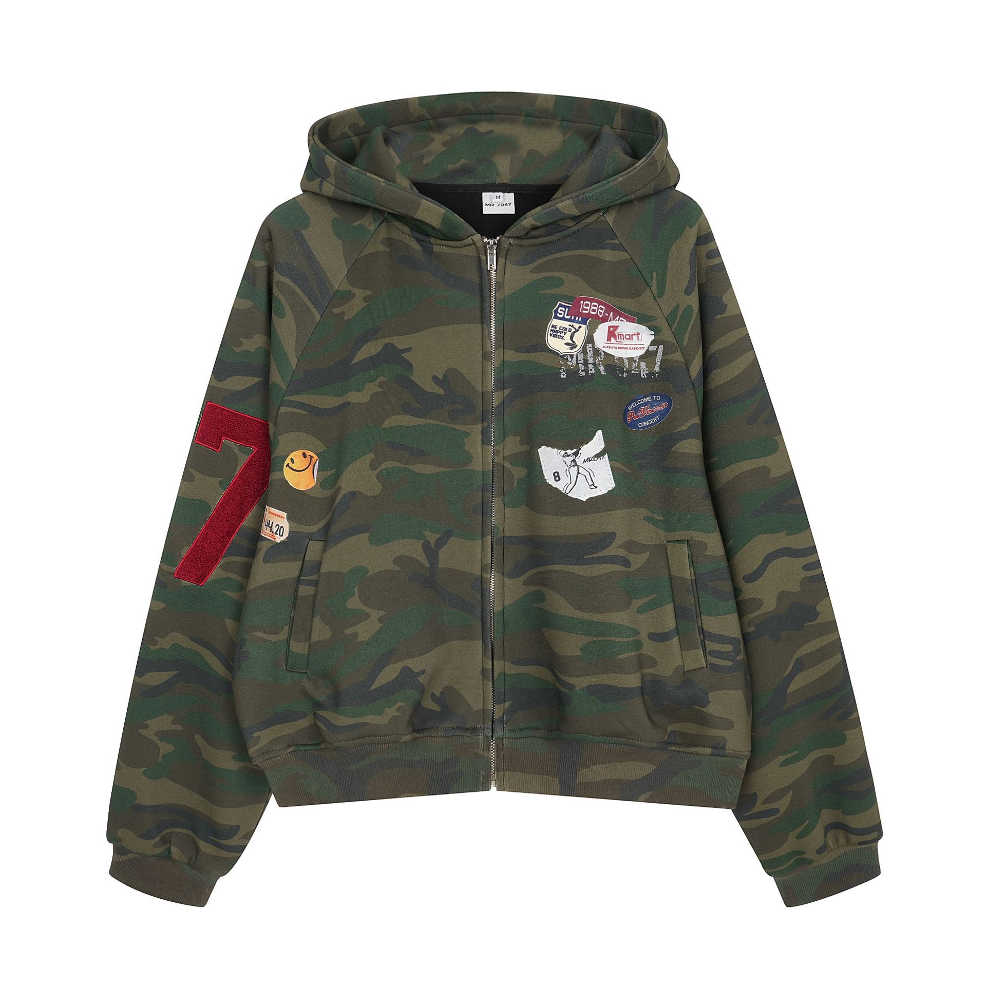 Urban Camo Oversized Cotton Blend Hoodie
